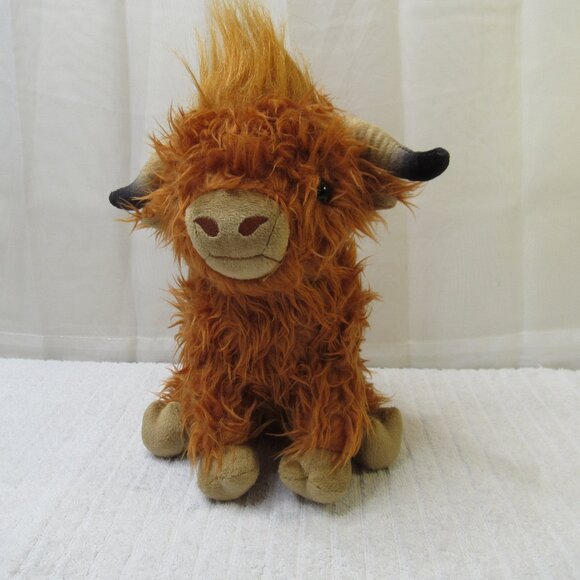 Highland Cow Cattle Ox Yak Toy Stuffed Animal Plush Brown 10